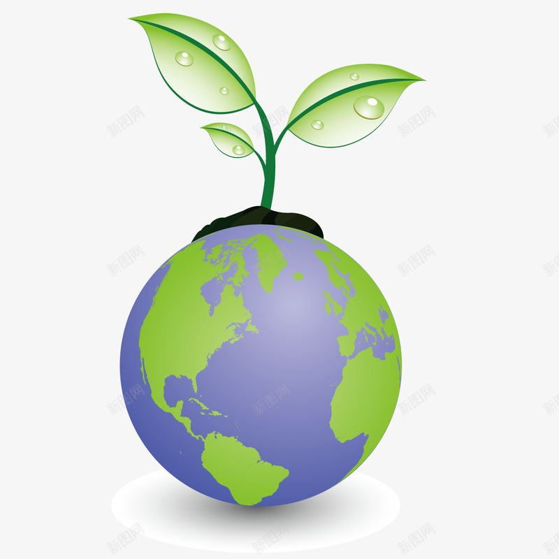 绿色植物png免抠素材_新图网 https://ixintu.com 发芽 土壤 环境 露珠