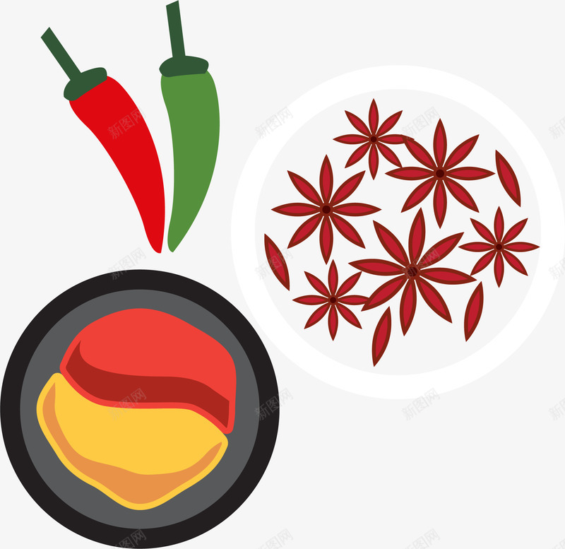 手绘厨房用料图案矢量图ai免抠素材_新图网 https://ixintu.com 厨房用料 图案 手绘 矢量图