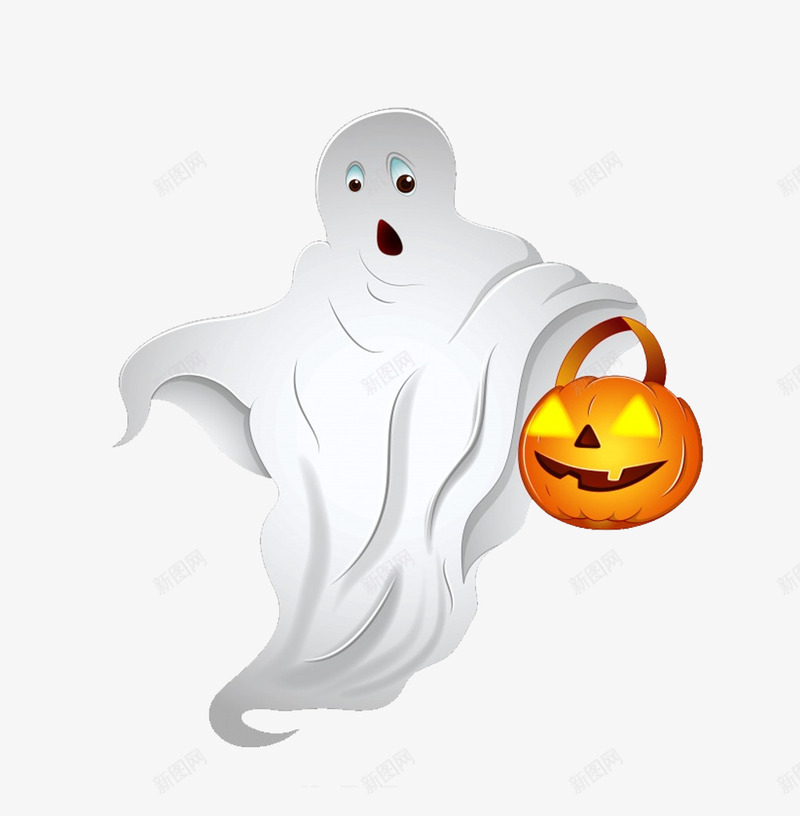 万圣节的幽灵png免抠素材_新图网 https://ixintu.com 万圣节 南瓜 南瓜怪 卡通 妖怪 幽灵 装饰 鬼怪