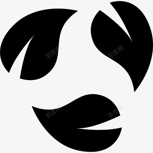 回收标志三叶图标png_新图网 https://ixintu.com 三 三角 三角形 叶 回收 生态 生态主义 符号 自然