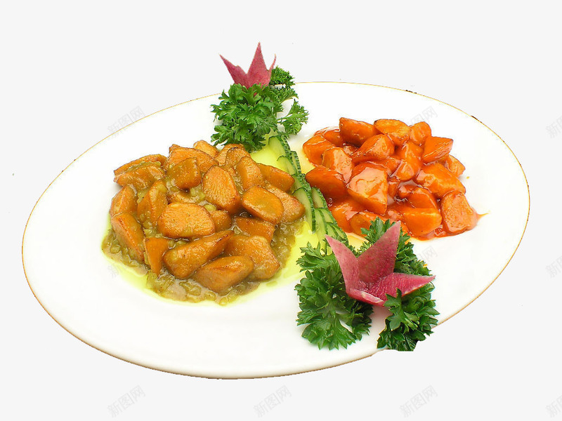 双味金瓜png免抠素材_新图网 https://ixintu.com 中华美食 传统美食 农家菜 家常菜 特色金瓜 美味熟菜 餐饮美食