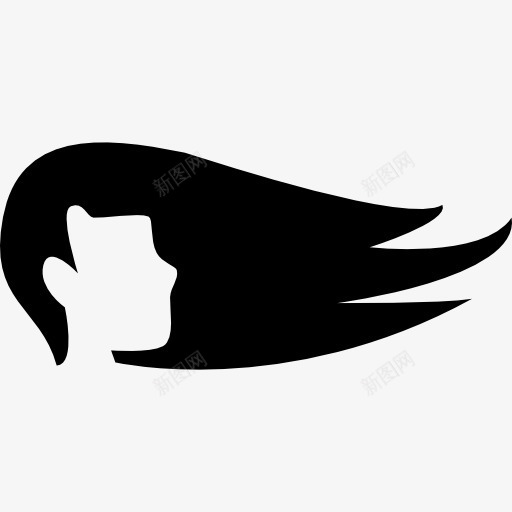 女人的头发前伸头图标png_新图网 https://ixintu.com 人 头 头发 女 女人 女的头发 美发 黑色的头发