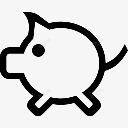 猪图标png_新图网 https://ixintu.com 农场 动物 字典集 猪