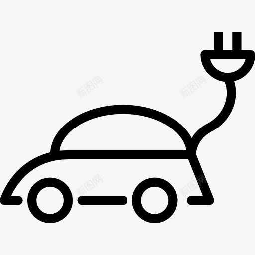 电动汽车图标png_新图网 https://ixintu.com 交通 汽车 生态 生态环境 电动汽车 车