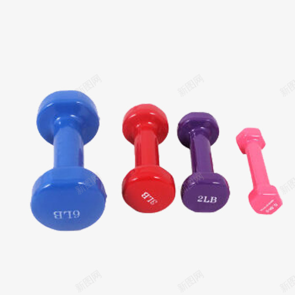 彩色小哑铃png免抠素材_新图网 https://ixintu.com 产品实物 健身 圆形 彩色 户外运动 运动