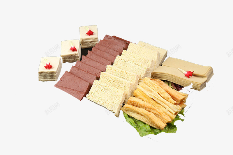 豆捞店配菜png免抠素材_新图网 https://ixintu.com 传统美食 火锅店美食 特色豆腐 豆腐拼盘 食物原料 餐饮美食