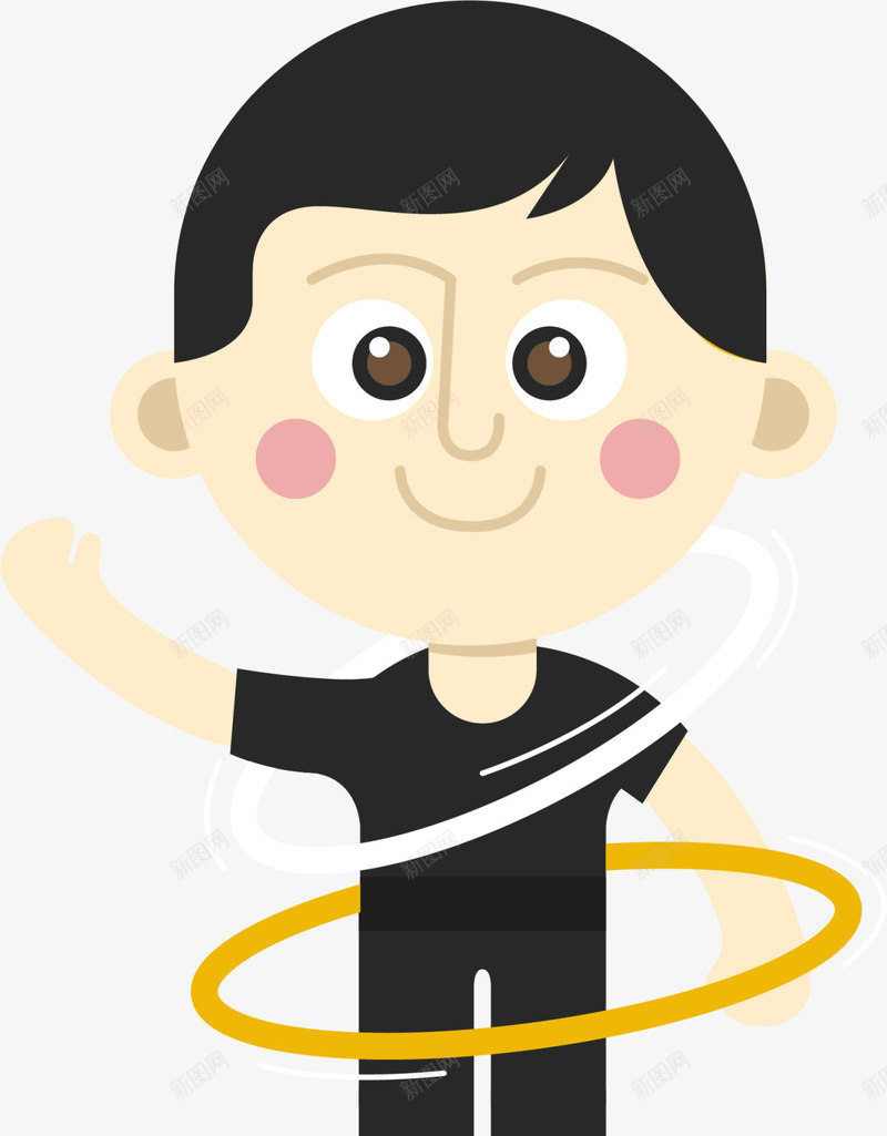 微笑可爱呼啦圈男孩png免抠素材_新图网 https://ixintu.com 6月1号 儿童节 六一节 可爱男孩 呼啦圈 微笑男生 玩耍 童趣