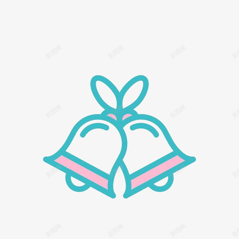 卡通铃铛800x800png免抠素材_新图网 https://ixintu.com 卡通 声音 蓝色 铃铛