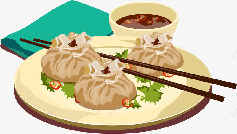 饺子烧卖png免抠素材_新图网 https://ixintu.com 中国食物 特色食物 饺子 饺子馆