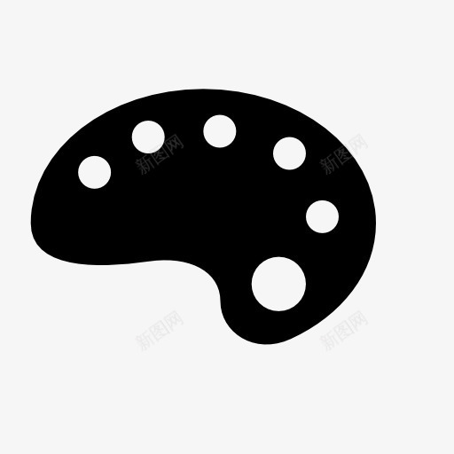 颜料调色板工具图标png_新图网 https://ixintu.com