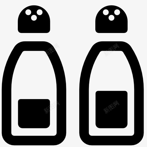 餐厅的盐和佩珀图标png_新图网 https://ixintu.com 厨房包 厨房用具 咸咸的 盐巴 辣 食品 餐厅