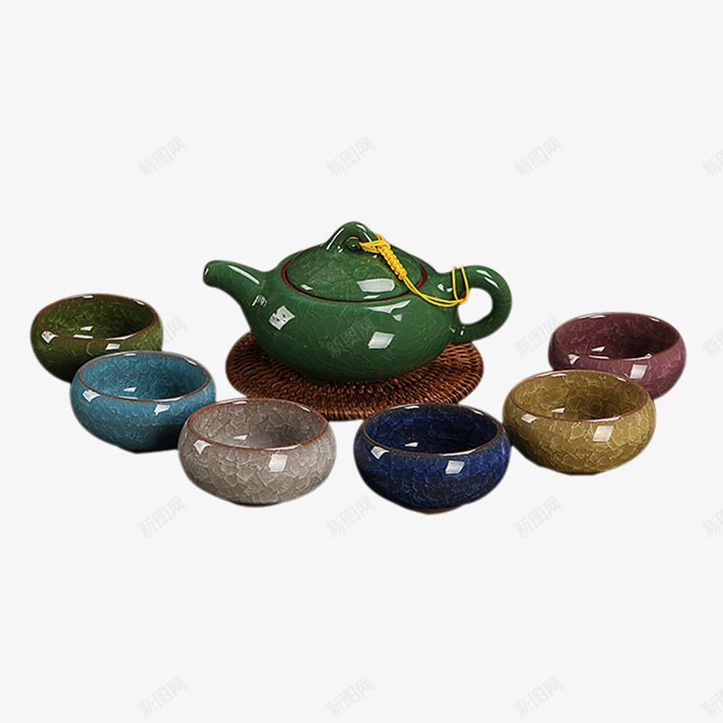 厨房用品冰裂png免抠素材_新图网 https://ixintu.com 产品实物 冰裂 厨房用品 居家用品免费下载 精美餐盘 釉碗