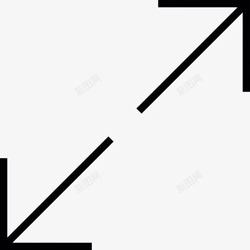 斜箭头图标png_新图网 https://ixintu.com 全屏幕 定位 扩大 方向 相反 箭头