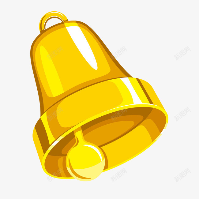 铃铛png免抠素材_新图网 https://ixintu.com 卡通 圣诞 金色铃铛