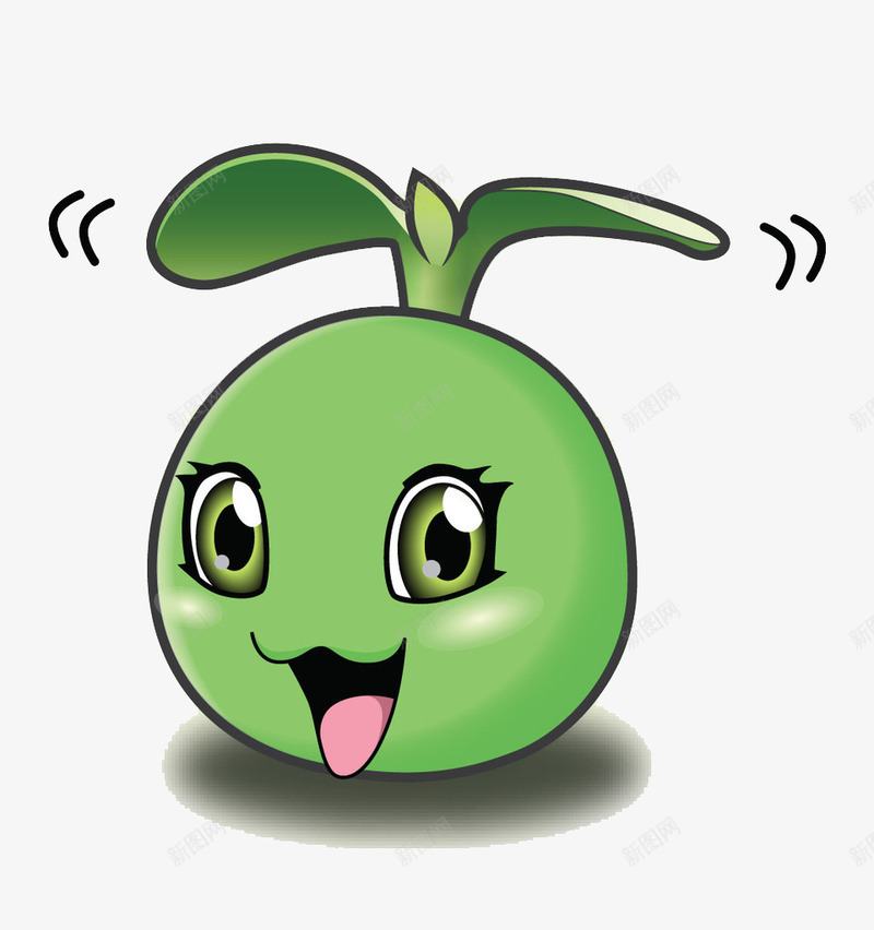 青色的卡通种子png免抠素材_新图网 https://ixintu.com 农作物种子 卡通 发芽 种子 青色