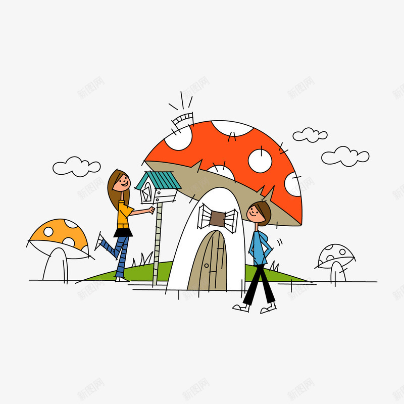 卡通儿童插画矢量图ai免抠素材_新图网 https://ixintu.com 人物 儿童画 插画卡通 童趣 矢量图