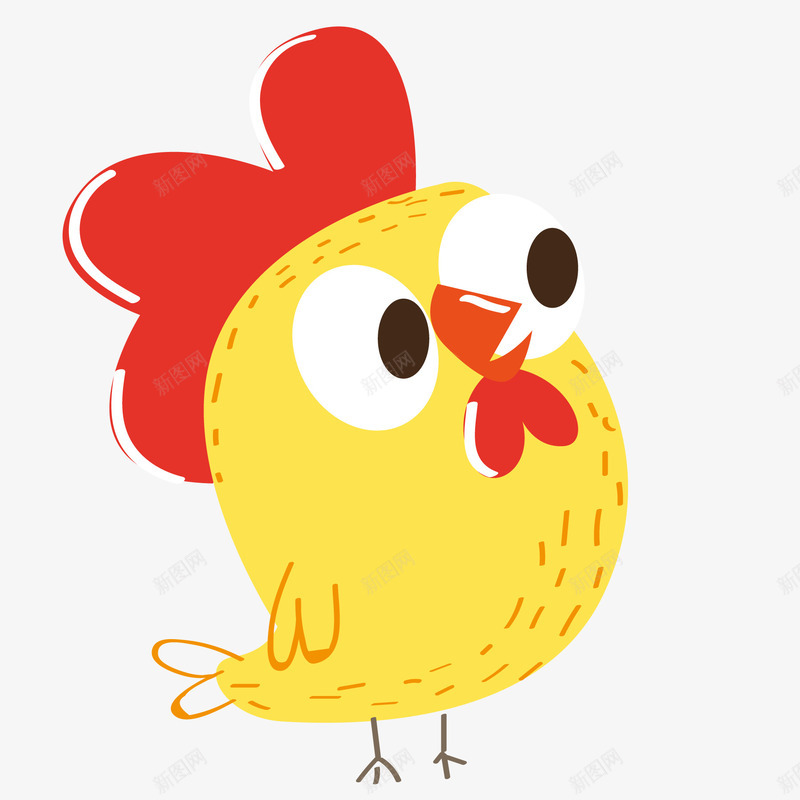 卡通可爱的小鸡矢量图ai免抠素材_新图网 https://ixintu.com 农场 动物设计 卡通 可爱 小鸡 手绘 黄色 矢量图