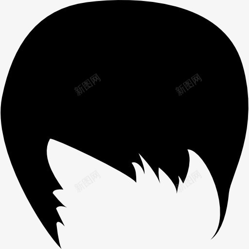 短头发黑色的形状图标png_新图网 https://ixintu.com 头发 头发的形状 形状 短头发 美发 黑头发