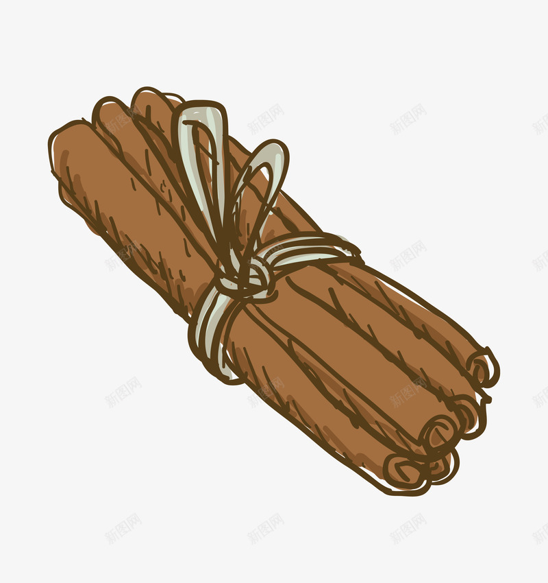 手绘卡通调味料桂皮png免抠素材_新图网 https://ixintu.com 佐料 卡通桂皮 厨房美味 大料 桂皮 调味 调味料 餐饮美食