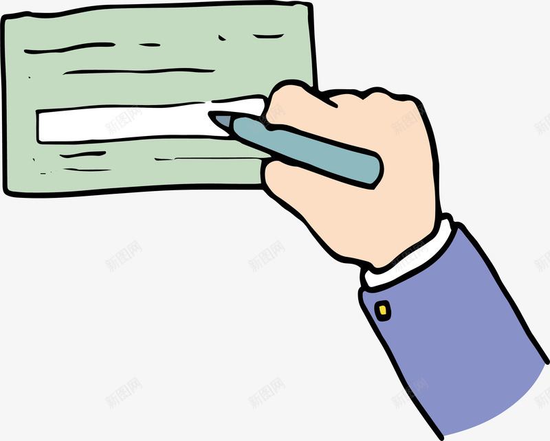 支票上的签字png免抠素材_新图网 https://ixintu.com 写支票 开支票 手绘签字 支票 矢量png 签字