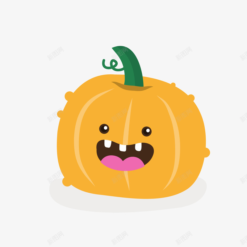 万圣节南瓜png免抠素材_新图网 https://ixintu.com 万圣节 卡通南瓜 可爱表情 背景装饰 黄色南瓜