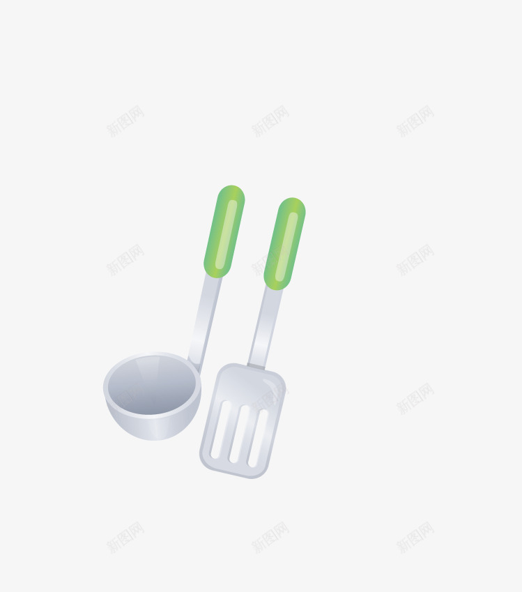卡通锅铲png免抠素材_新图网 https://ixintu.com 卡通 厨房 工具 汤勺