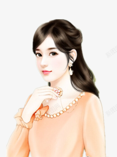 现代美女png免抠素材_新图网 https://ixintu.com 中国风 人物 卡通 唯美 女神 手绘 现代美女 美女