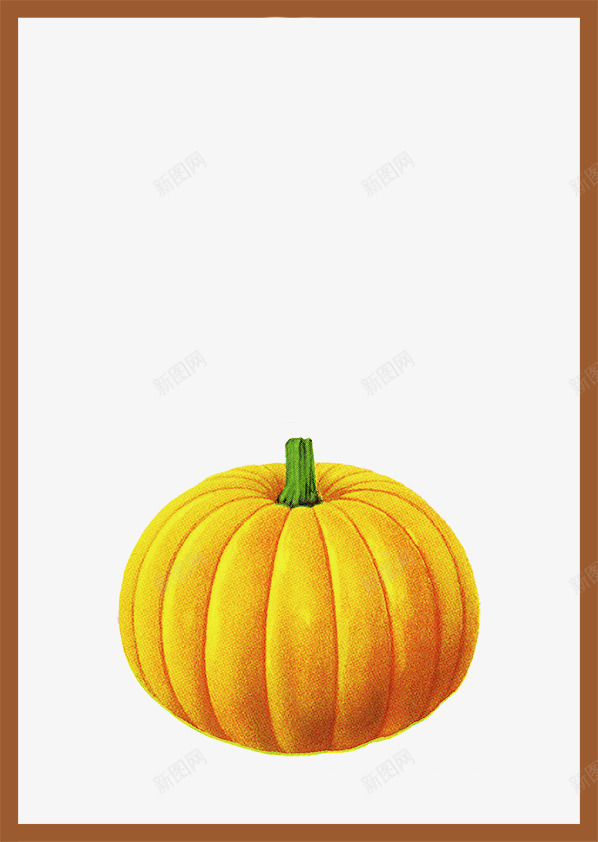 棕色简约框架南瓜边框纹理png免抠素材_新图网 https://ixintu.com 免抠PNG 南瓜 框架 棕色 简约 边框纹理