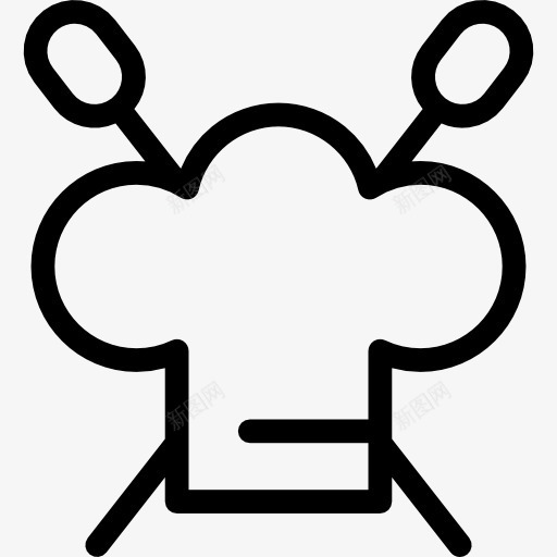 厨师帽用勺子图标png_新图网 https://ixintu.com 勺 厨房包 烹饪 锅 餐厅