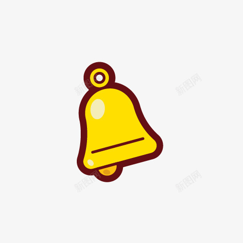 黄色的铃铛png免抠素材_新图网 https://ixintu.com png图形 png装饰 手绘 装饰 铃铛 黄色