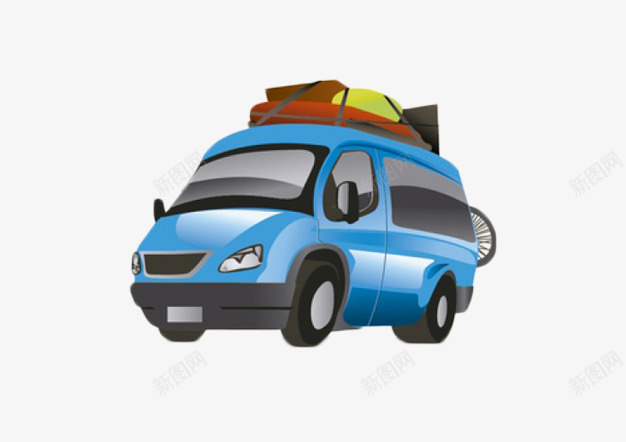 装行李的蓝色小车png免抠素材_新图网 https://ixintu.com 小车 搬家 旅游 箱包 行李 车载行李