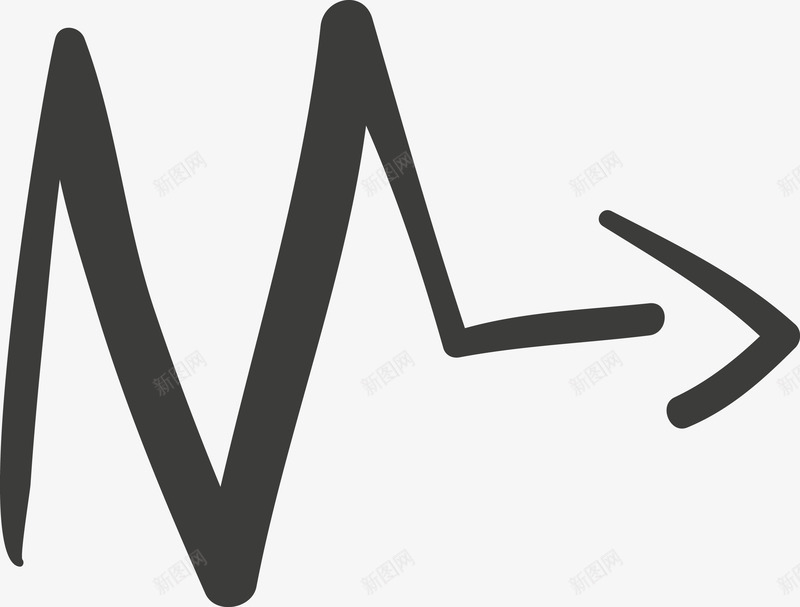 心电图箭头图标png_新图网 https://ixintu.com 光标 弯曲箭头 心电图 手绘 方向 标记 箭头 素描箭头 绘图