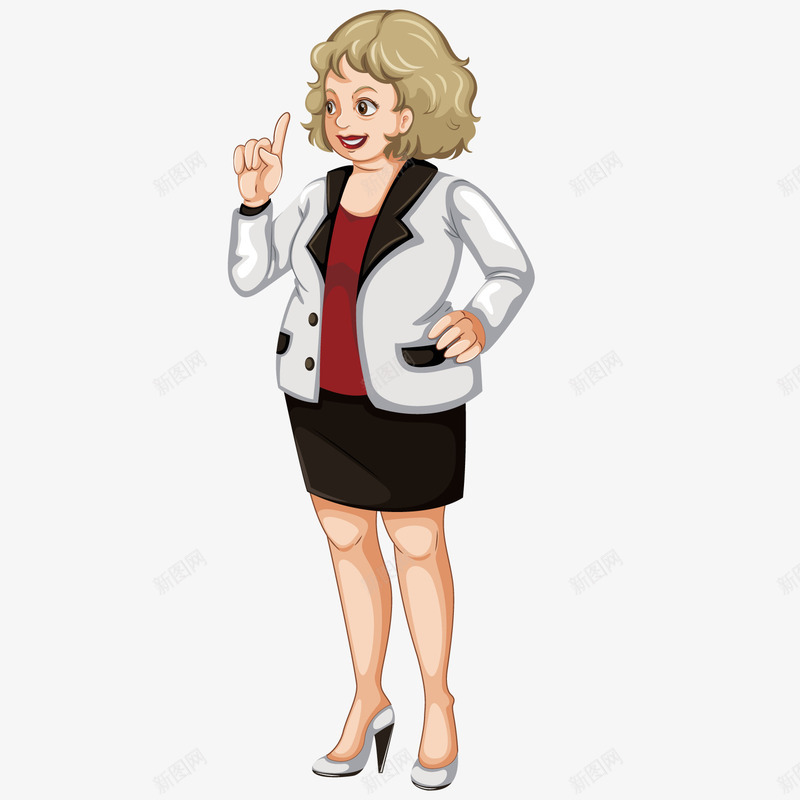 讲话的女领导png免抠素材_新图网 https://ixintu.com 女领导 老板 讲话