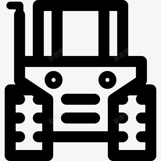 拖拉机图标png_新图网 https://ixintu.com 农业 农场 农村 汽车 车辆 运输