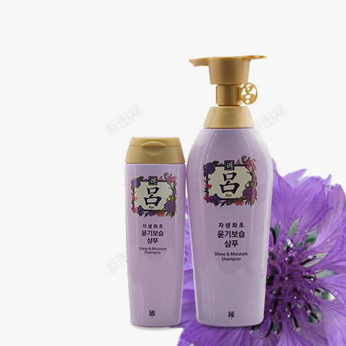 花瓣紫吕洗发水png免抠素材_新图网 https://ixintu.com 吕洗发水 套装 护发 日用品 柔顺 紫吕洗发水 韩国