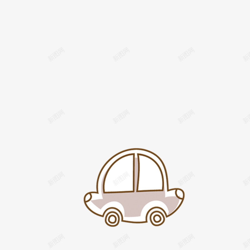 卡通手绘小汽车png免抠素材_新图网 https://ixintu.com 小车 手绘轿车 汽车