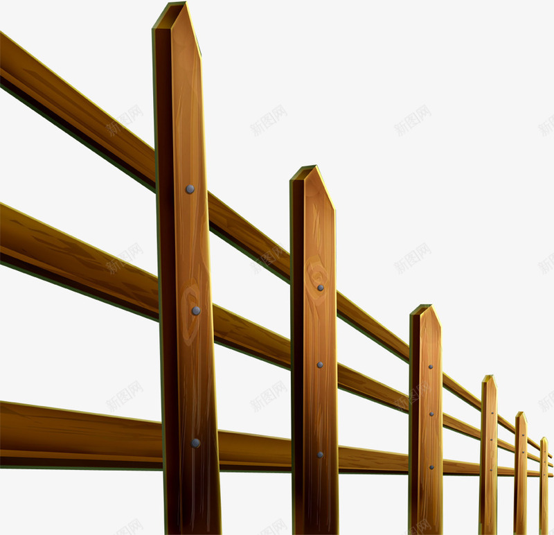 手绘户外自然围栏png免抠素材_新图网 https://ixintu.com 围栏 户外 自然