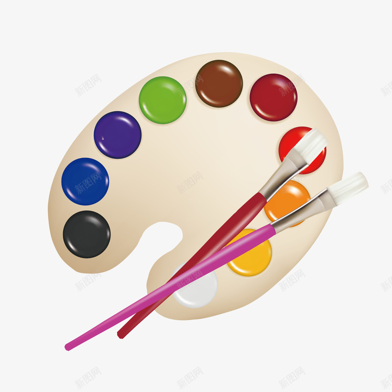 画板图标矢量图ai_新图网 https://ixintu.com 图标 画板 画板图标 画板矢量图 画板设计 颜料板 颜料板图标 矢量图