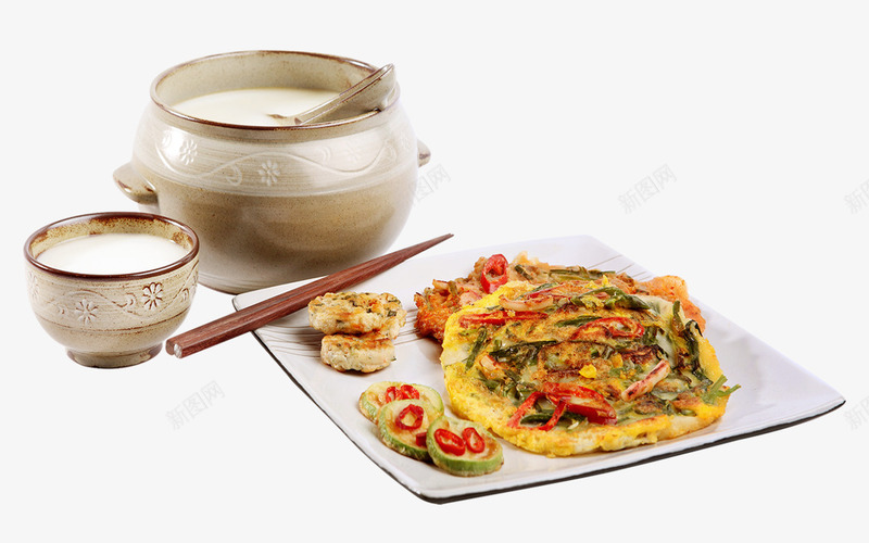 韩国荞麦饼png免抠素材_新图网 https://ixintu.com 异国料理 荞麦饼 蛋饼 韩国荞麦饼