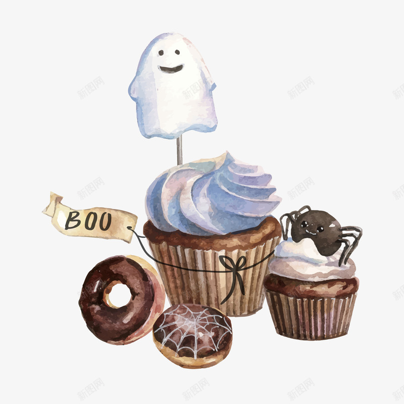 万圣节纸杯蛋糕png免抠素材_新图网 https://ixintu.com 万圣节童趣纸杯蛋糕 万圣节纸杯蛋糕 巧克力色蛋糕 童趣纸杯蛋糕