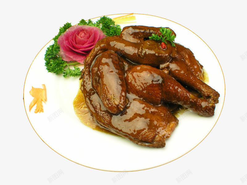 特色霸王鸡png免抠素材_新图网 https://ixintu.com 传统美食 家常菜 干烤霸王鸡 特色菜 菜品素材 菜肴菜品 餐饮美食