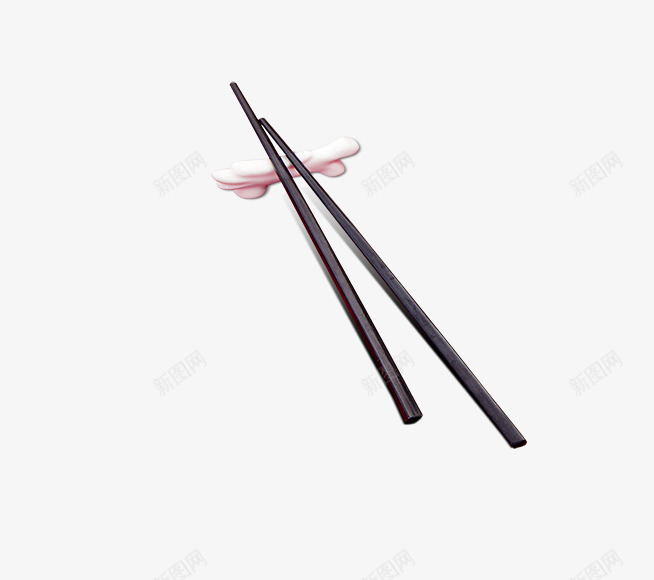 筷子psd免抠素材_新图网 https://ixintu.com 吃饭 筷子 黑色
