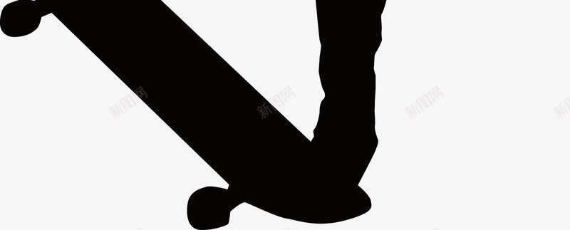 轮滑少年剪影图标png_新图网 https://ixintu.com 勇敢 技巧 活力 轮滑剪影