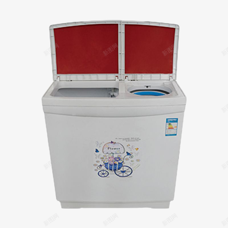 红盖子常见双缸洗衣机png免抠素材_新图网 https://ixintu.com 卡通图案 双缸洗衣机 家电 常见 机器 洗衣机 电器 红盖子