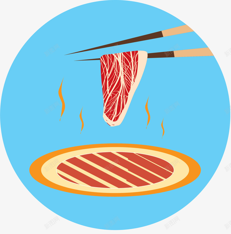 烤肉卡通韩国食物矢量图ai免抠素材_新图网 https://ixintu.com 亚洲 卡通亚洲食物 卡通食物 扁平风格 矢量食物 韩国烤肉 食物 矢量图