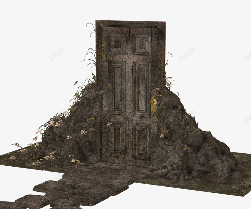 关着的大门png免抠素材_新图网 https://ixintu.com 关闭 景观 神秘 花园 门