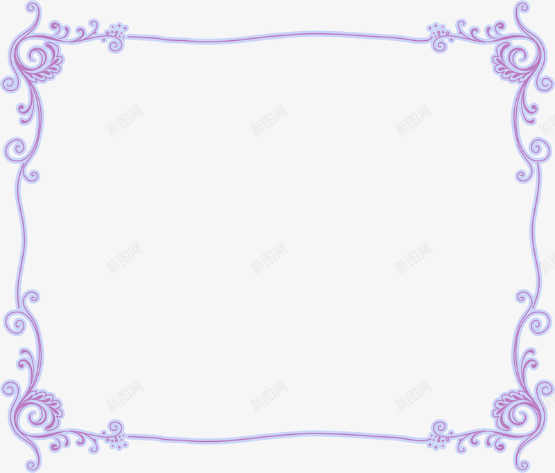 底纹角花花框png免抠素材_新图网 https://ixintu.com flower 底纹 花 花状图案 角花 边框 边角 边角角框