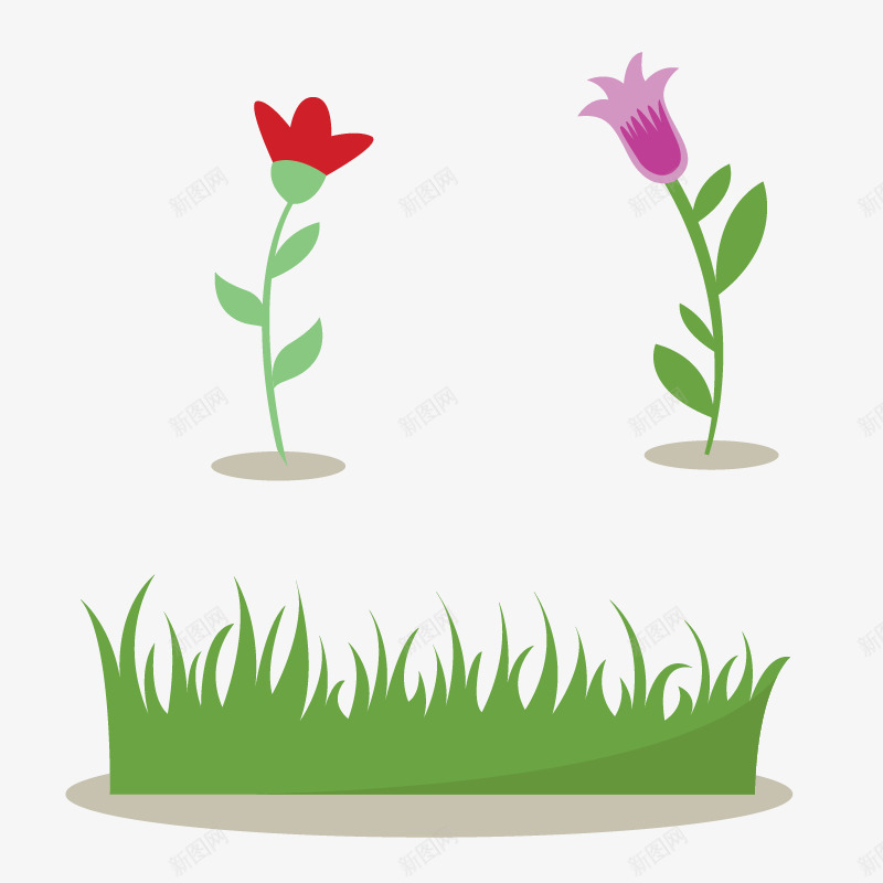 草丛和花png免抠素材_新图网 https://ixintu.com 鍗 鏍戞湪鑺变笡 鐭噺鑺辫崏