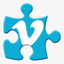 拼图风格社交媒体图标vpng_新图网 https://ixintu.com 图标 媒体 拼图 社交 风格