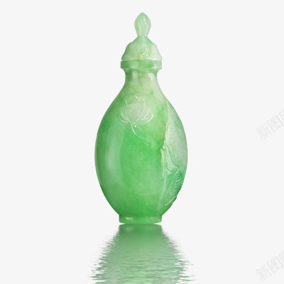 玉瓶png免抠素材_新图网 https://ixintu.com 玉制品 花瓶 青色